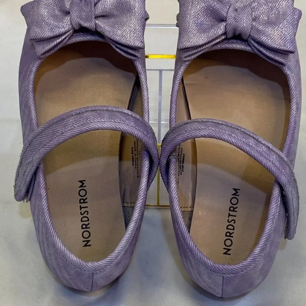 3/$20 Bundle •Nordstrom Purple Mary Jane Glitter Toddler Girl Shoes Lavender 12M
